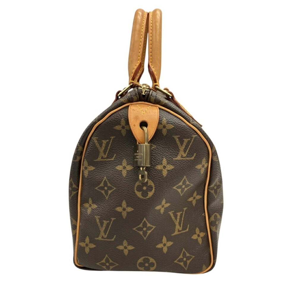 LOUIS VUITTON Authentic Brown Monogram Speedy 25 Boston Bag - Picture 5 of 12